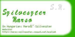 szilveszter marso business card